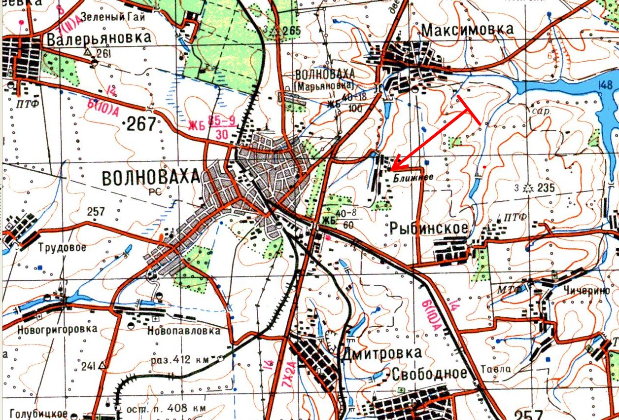 Галициновка донецкая область карта